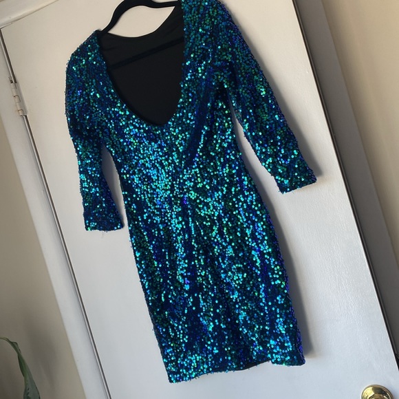 Low Back Bodycon Sequin Dress H&M small bling Taylor swift beyonce bling - Picture 6 of 14